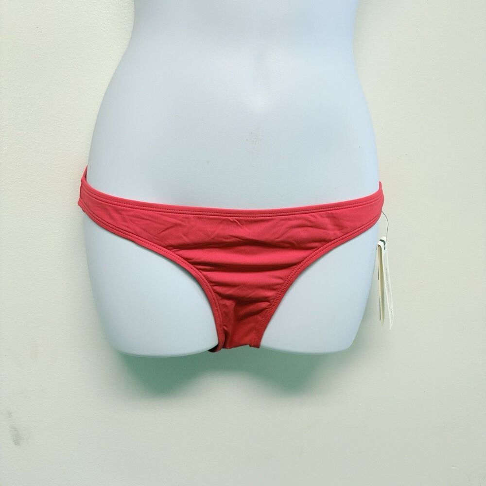 Rip Curl Women's Classic Full Coverage Bikini Bottom Size Small Hibiscus Red NWT